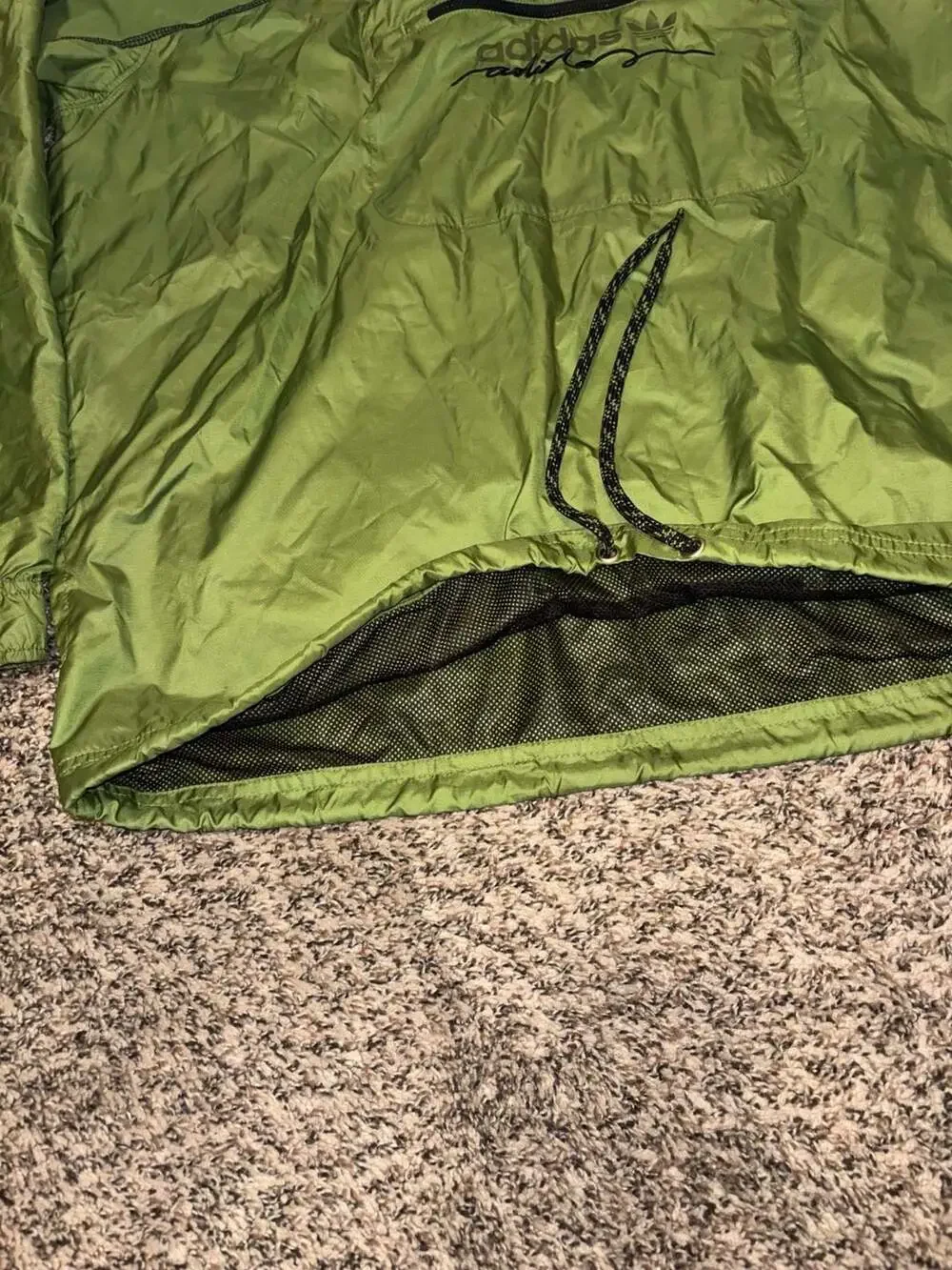 Adidas Originals R.Y.V. Blocked 2.0 Windbreaker Jacket Olive Green Mens Pullover